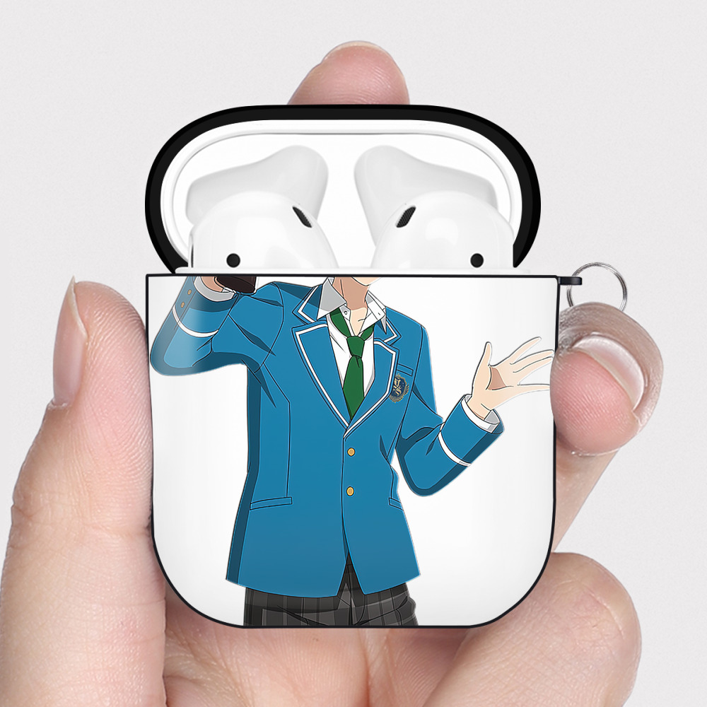 （画像用） あんさんぶるスターズ! Ensemble Stars AirPods 第2世代保護ケース ハードシェル ブラック 耐衝撃・防指紋・カラビナ付き