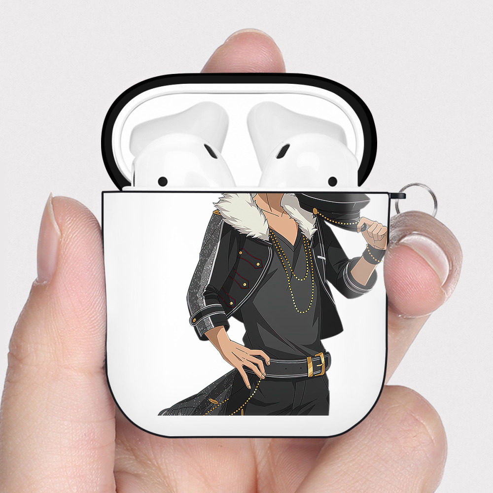（画像用） あんさんぶるスターズ! Ensemble Stars AirPods 第2世代保護ケース ハードシェル ブラック 耐衝撃・防指紋・カラビナ付き