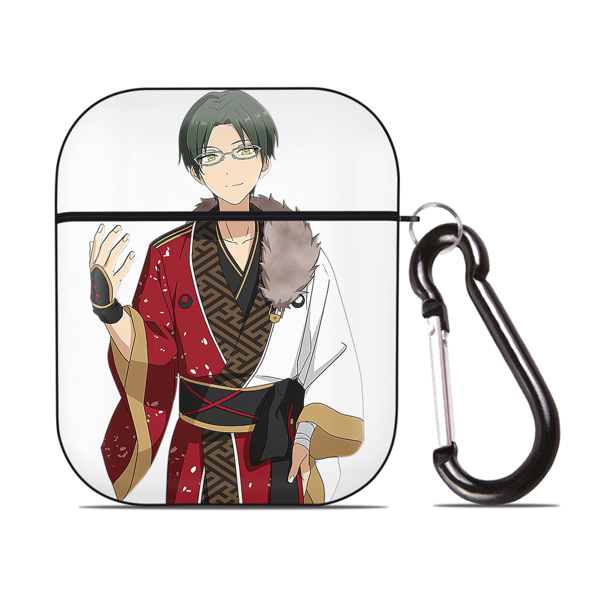 （画像用） あんさんぶるスターズ! Ensemble Stars AirPods 第2世代保護ケース ハードシェル ブラック 耐衝撃・防指紋・カラビナ付き