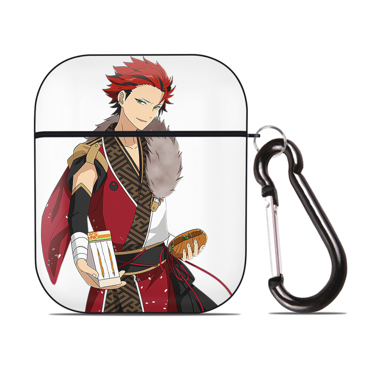 （画像用） あんさんぶるスターズ! Ensemble Stars AirPods 第2世代保護ケース ハードシェル ブラック 耐衝撃・防指紋・カラビナ付き