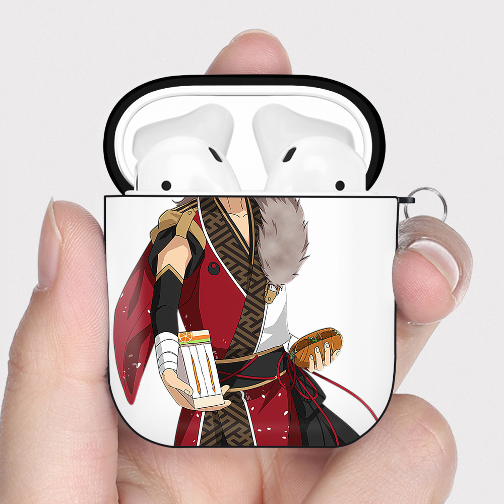 （画像用） あんさんぶるスターズ! Ensemble Stars AirPods 第2世代保護ケース ハードシェル ブラック 耐衝撃・防指紋・カラビナ付き
