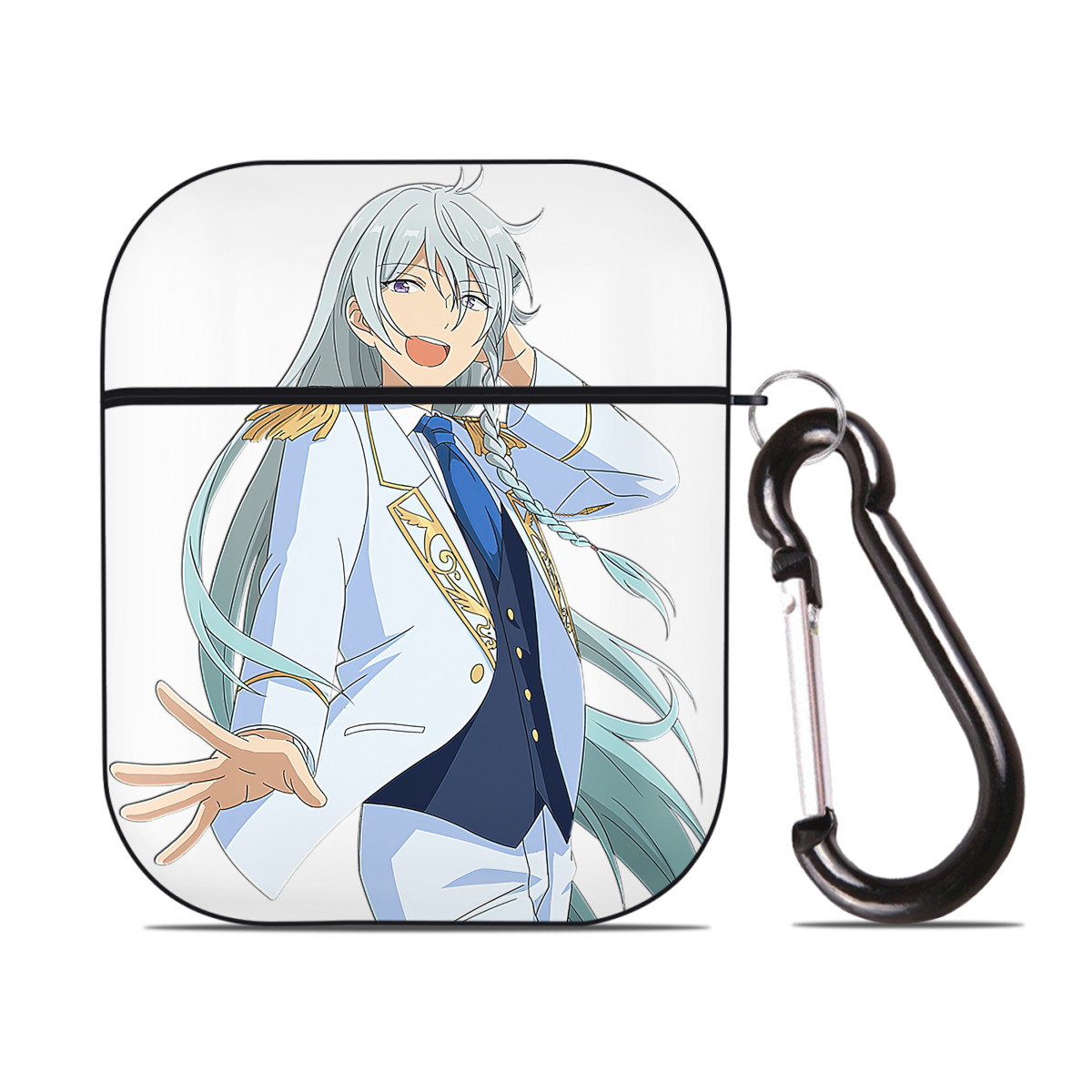 （画像用） あんさんぶるスターズ! Ensemble Stars AirPods 第2世代保護ケース ハードシェル ブラック 耐衝撃・防指紋・カラビナ付き