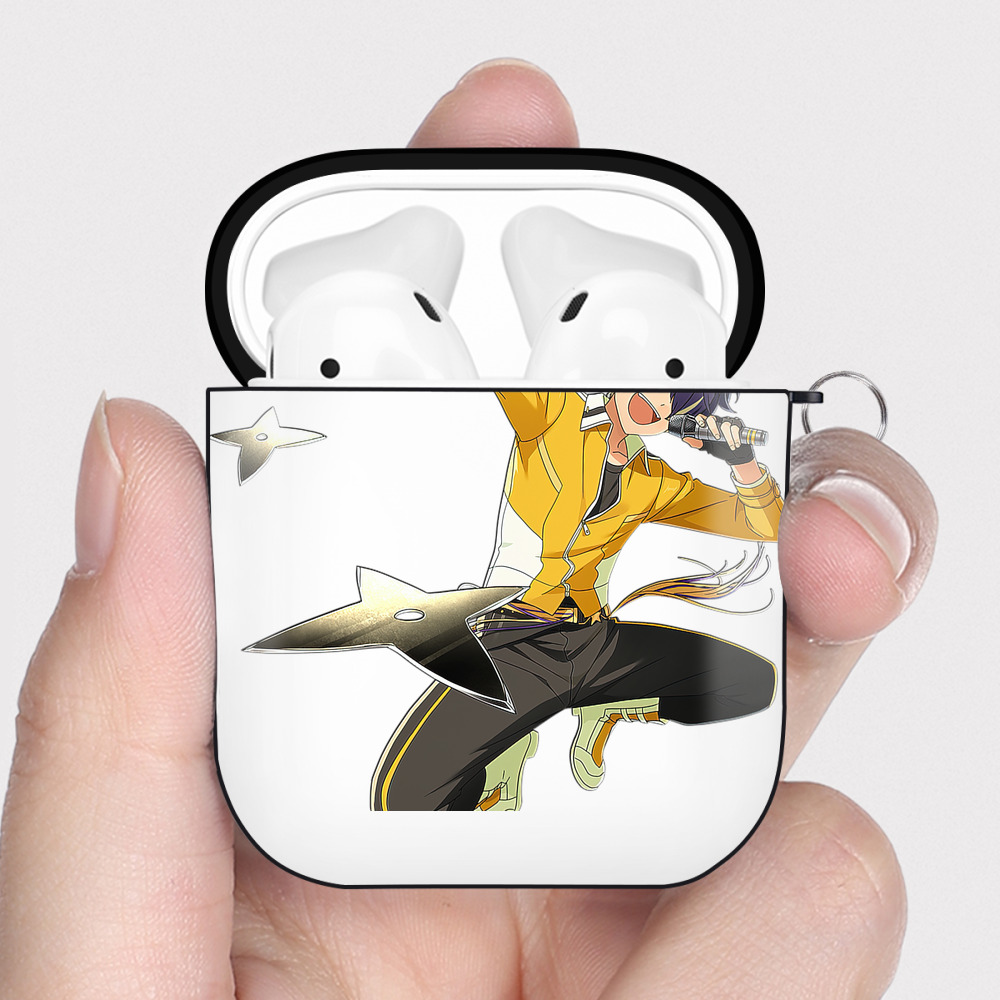 （画像用） あんさんぶるスターズ! Ensemble Stars AirPods 第2世代保護ケース ハードシェル ブラック 耐衝撃・防指紋・カラビナ付き