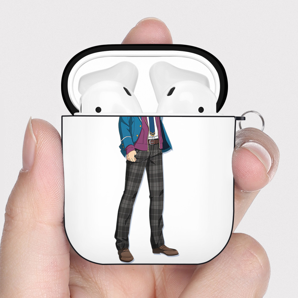（画像用） あんさんぶるスターズ! Ensemble Stars AirPods 第2世代保護ケース ハードシェル ブラック 耐衝撃・防指紋・カラビナ付き
