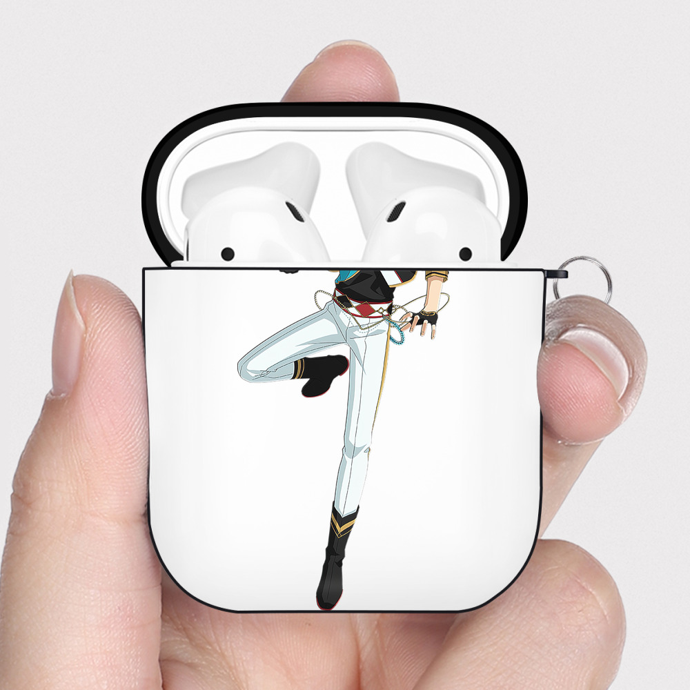 （画像用） あんさんぶるスターズ! Ensemble Stars AirPods 第2世代保護ケース ハードシェル ブラック 耐衝撃・防指紋・カラビナ付き