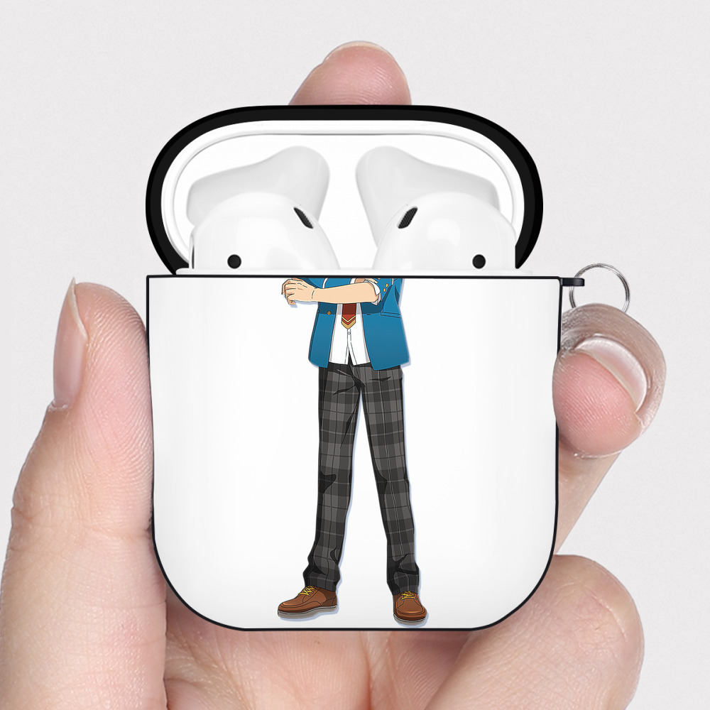 （画像用） あんさんぶるスターズ! Ensemble Stars AirPods 第2世代保護ケース ハードシェル ブラック 耐衝撃・防指紋・カラビナ付き