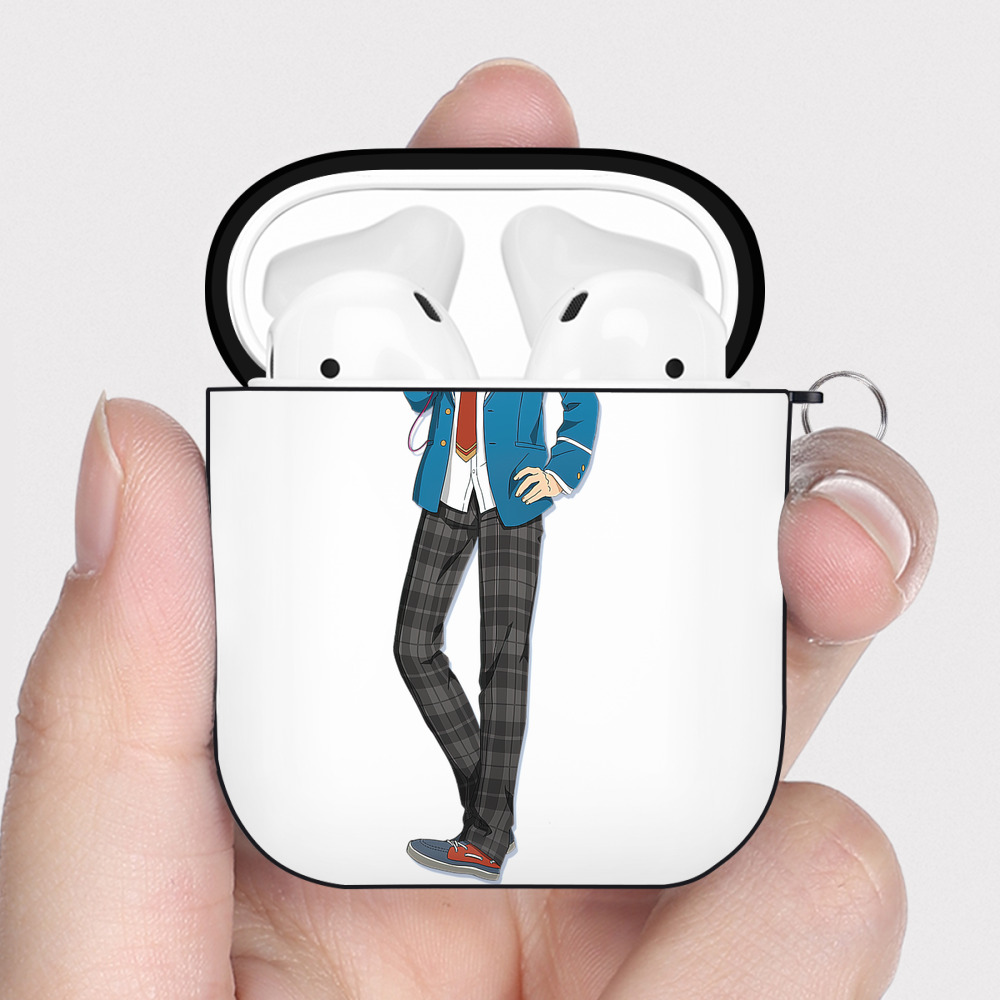 （画像用） あんさんぶるスターズ! Ensemble Stars AirPods 第2世代保護ケース ハードシェル ブラック 耐衝撃・防指紋・カラビナ付き