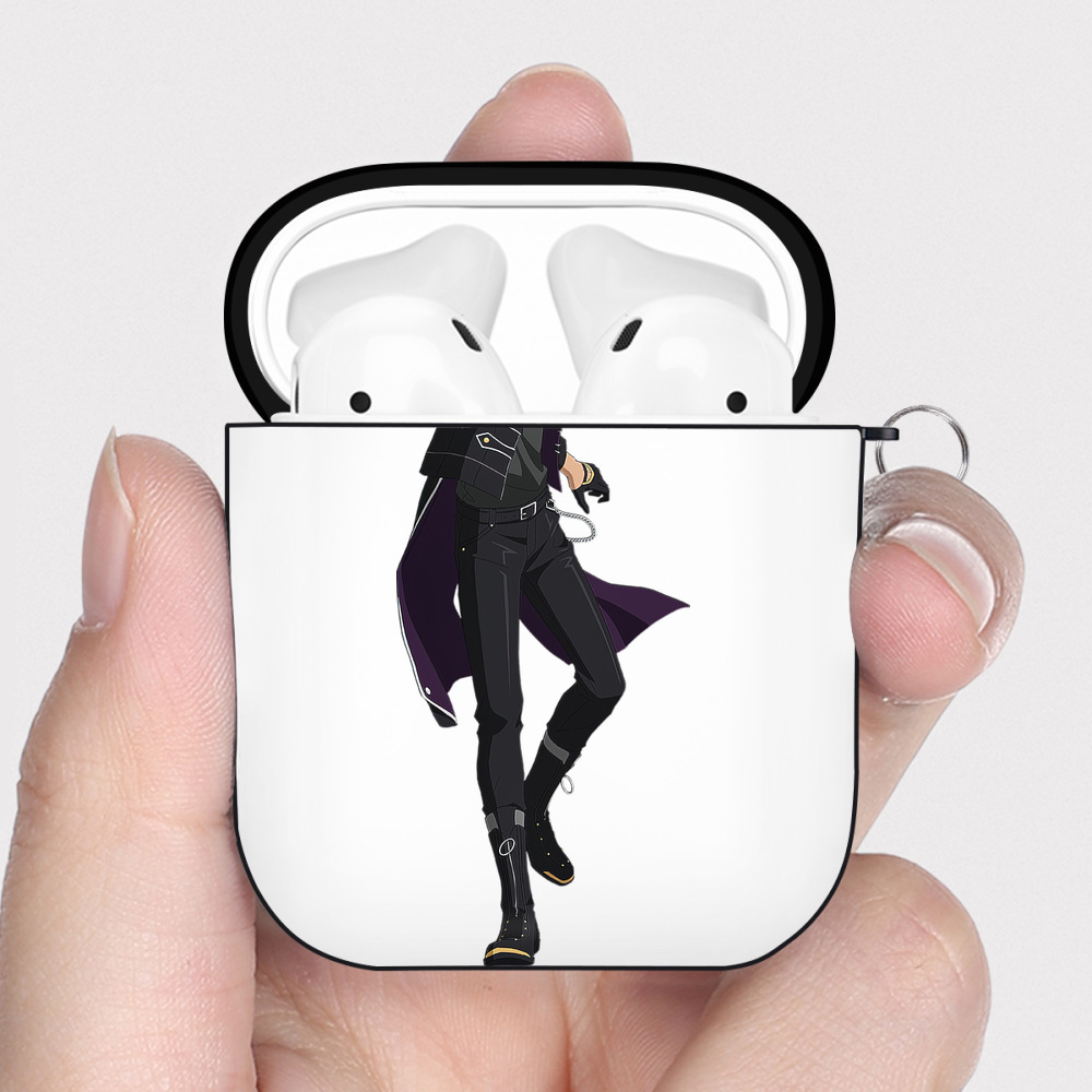 （画像用） あんさんぶるスターズ! Ensemble Stars AirPods 第2世代保護ケース ハードシェル ブラック 耐衝撃・防指紋・カラビナ付き