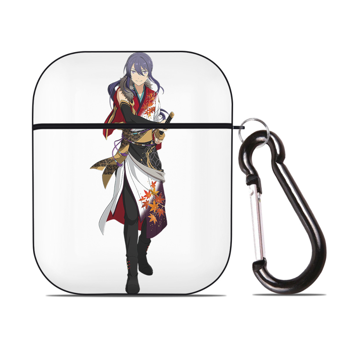 （画像用） あんさんぶるスターズ! Ensemble Stars AirPods 第2世代保護ケース ハードシェル ブラック 耐衝撃・防指紋・カラビナ付き