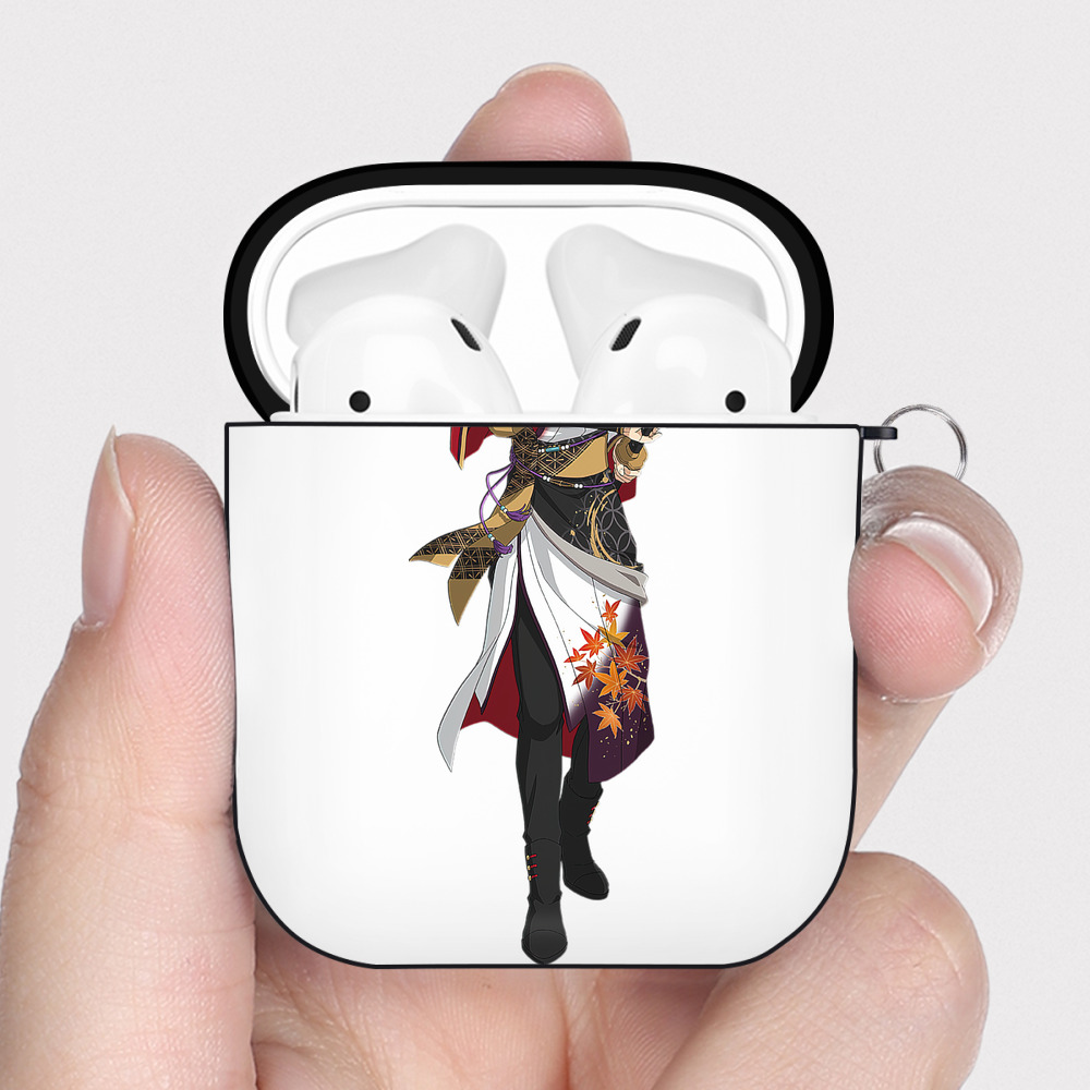 （画像用） あんさんぶるスターズ! Ensemble Stars AirPods 第2世代保護ケース ハードシェル ブラック 耐衝撃・防指紋・カラビナ付き