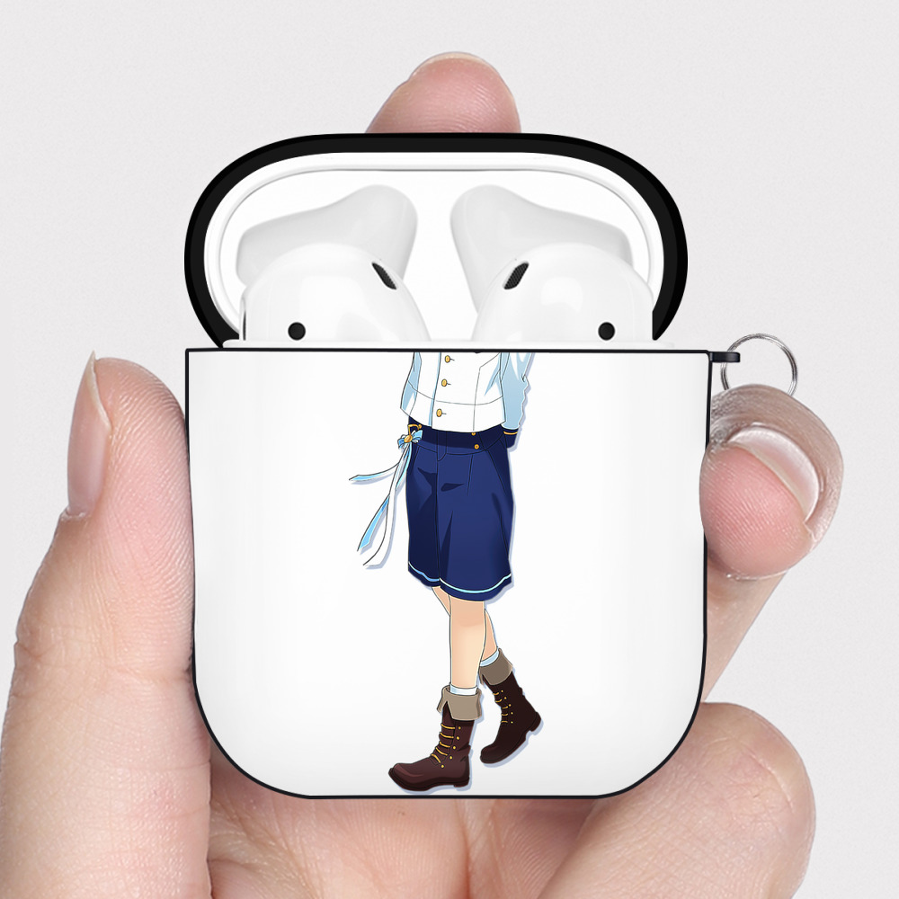 （画像用） あんさんぶるスターズ! Ensemble Stars AirPods 第2世代保護ケース ハードシェル ブラック 耐衝撃・防指紋・カラビナ付き