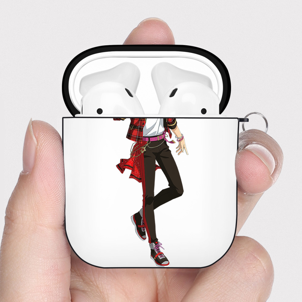 （画像用） あんさんぶるスターズ! Ensemble Stars AirPods 第2世代保護ケース ハードシェル ブラック 耐衝撃・防指紋・カラビナ付き