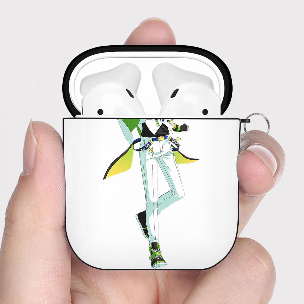 （画像用） あんさんぶるスターズ! Ensemble Stars AirPods 第2世代保護ケース ハードシェル ブラック 耐衝撃・防指紋・カラビナ付き