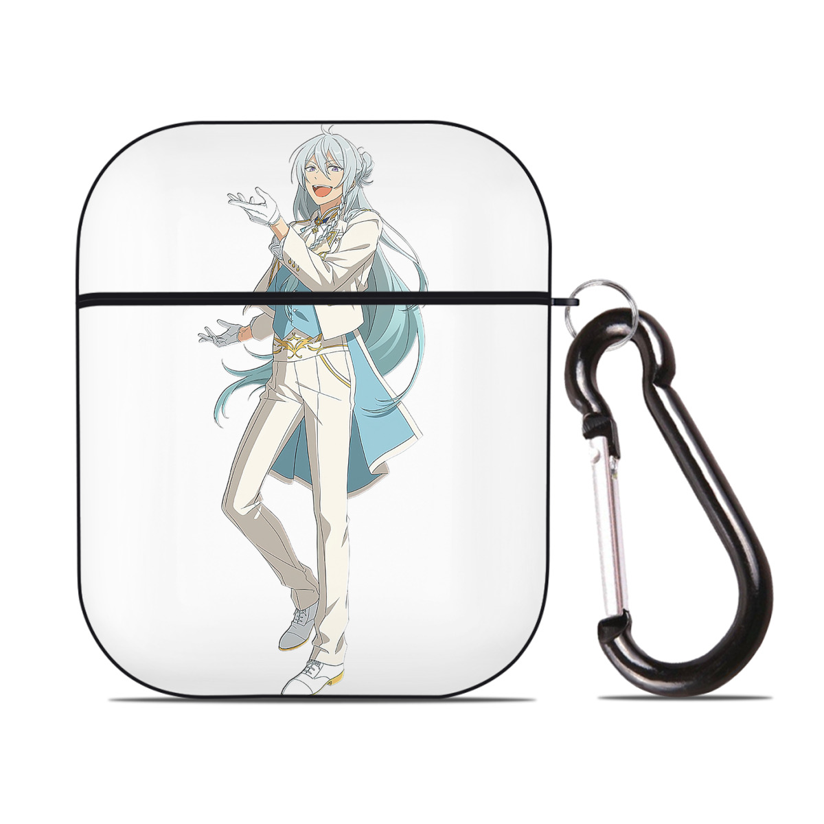 （画像用） あんさんぶるスターズ! Ensemble Stars AirPods 第2世代保護ケース ハードシェル ブラック 耐衝撃・防指紋・カラビナ付き