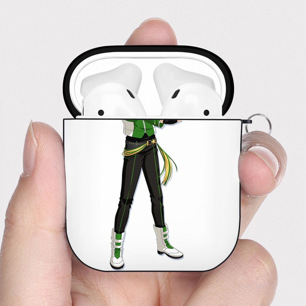 （画像用） あんさんぶるスターズ! Ensemble Stars AirPods 第2世代保護ケース ハードシェル ブラック 耐衝撃・防指紋・カラビナ付き