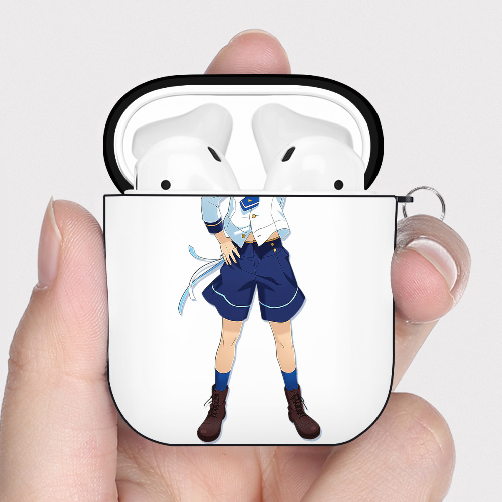 （画像用） あんさんぶるスターズ! Ensemble Stars AirPods 第2世代保護ケース ハードシェル ブラック 耐衝撃・防指紋・カラビナ付き
