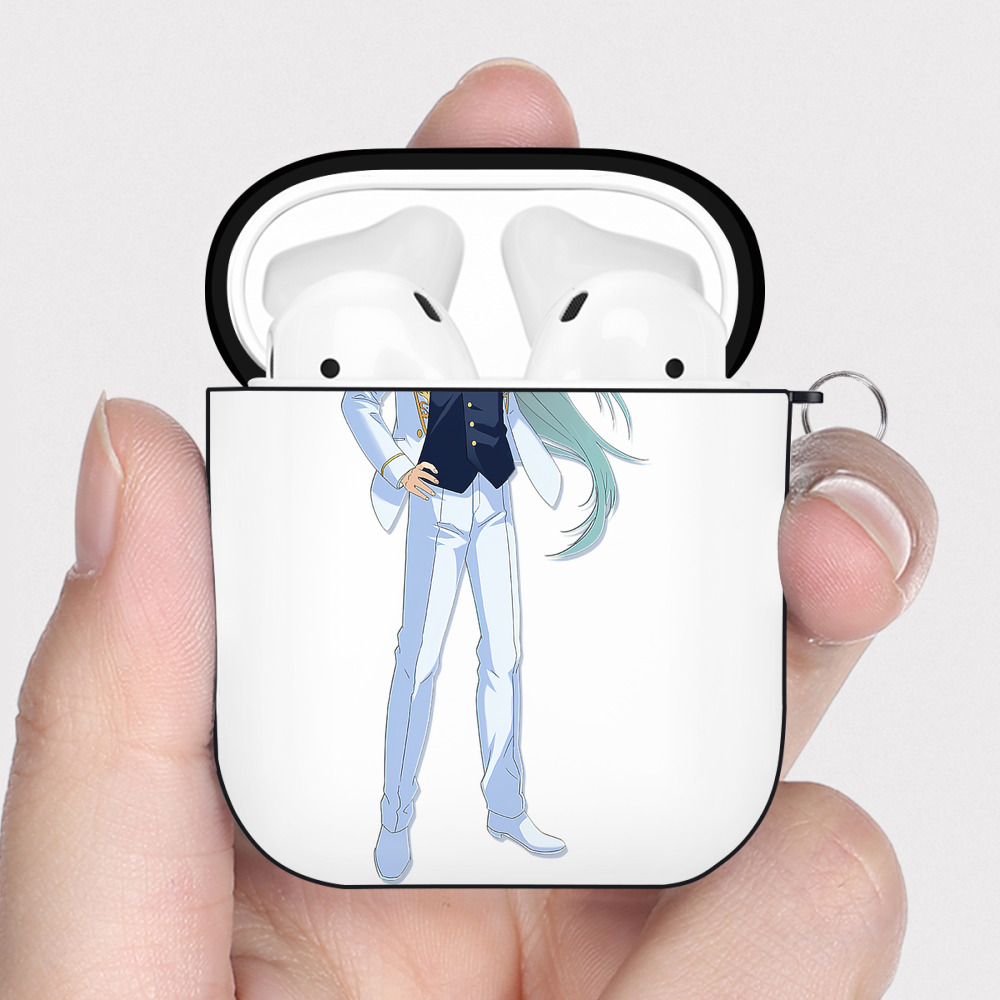 （画像用） あんさんぶるスターズ! Ensemble Stars AirPods 第2世代保護ケース ハードシェル ブラック 耐衝撃・防指紋・カラビナ付き