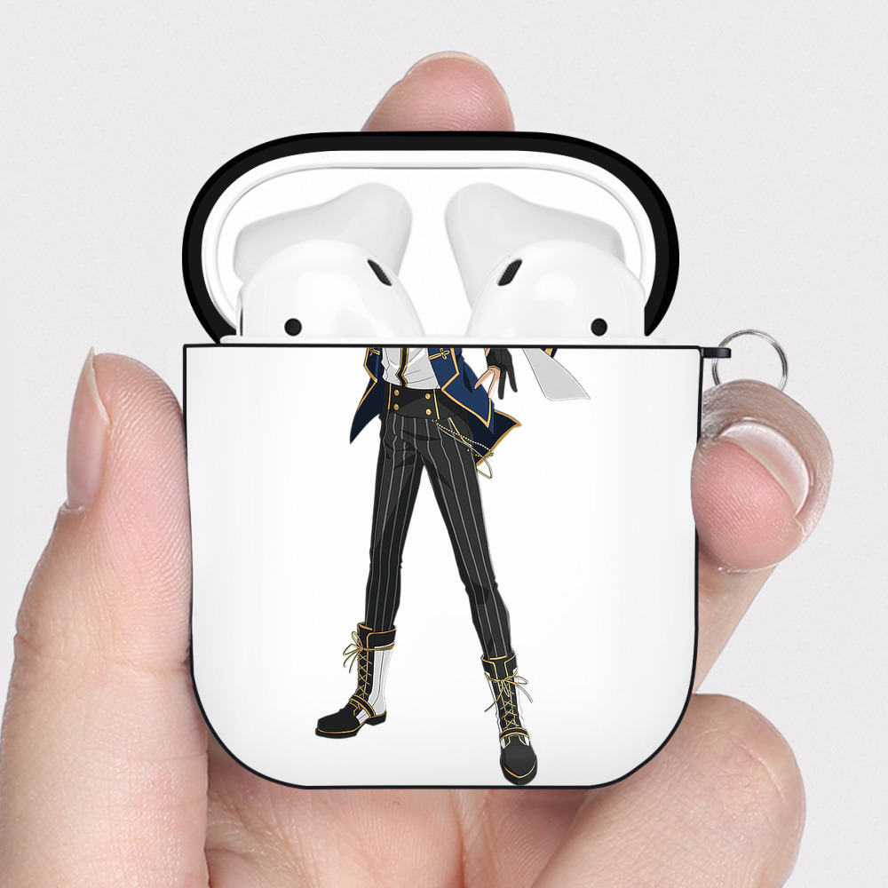 （画像用） あんさんぶるスターズ! Ensemble Stars AirPods 第2世代保護ケース ハードシェル ブラック 耐衝撃・防指紋・カラビナ付き