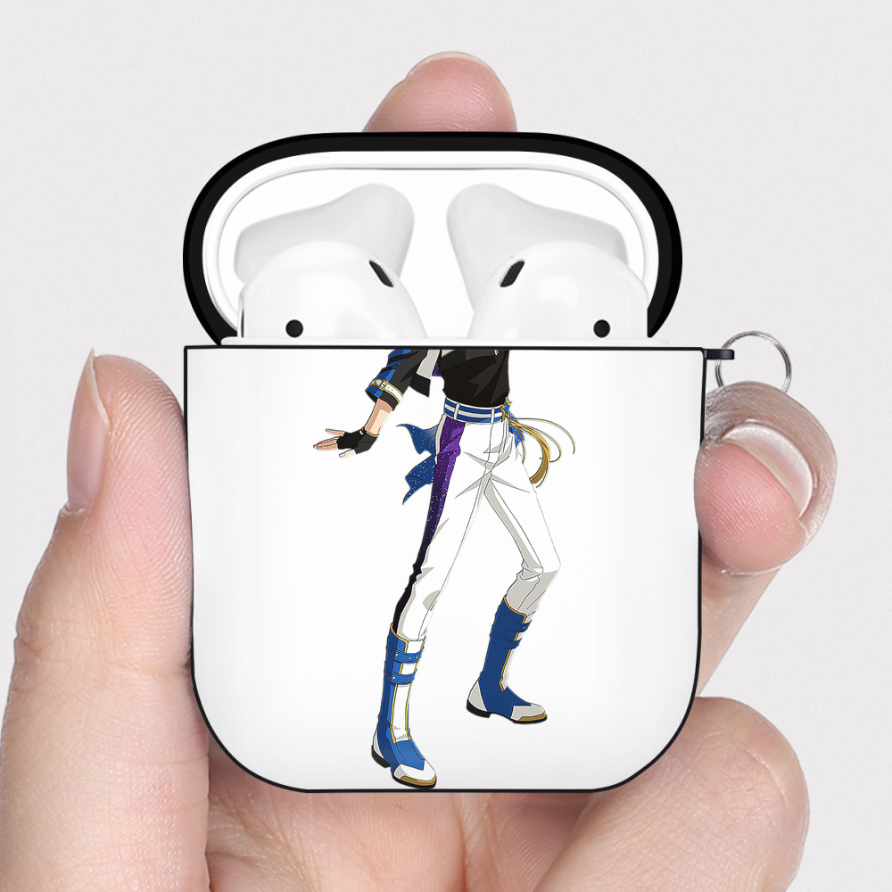 （画像用） あんさんぶるスターズ! Ensemble Stars AirPods 第2世代保護ケース ハードシェル ブラック 耐衝撃・防指紋・カラビナ付き