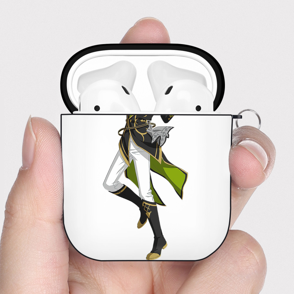 （画像用） あんさんぶるスターズ! Ensemble Stars AirPods 第2世代保護ケース ハードシェル ブラック 耐衝撃・防指紋・カラビナ付き