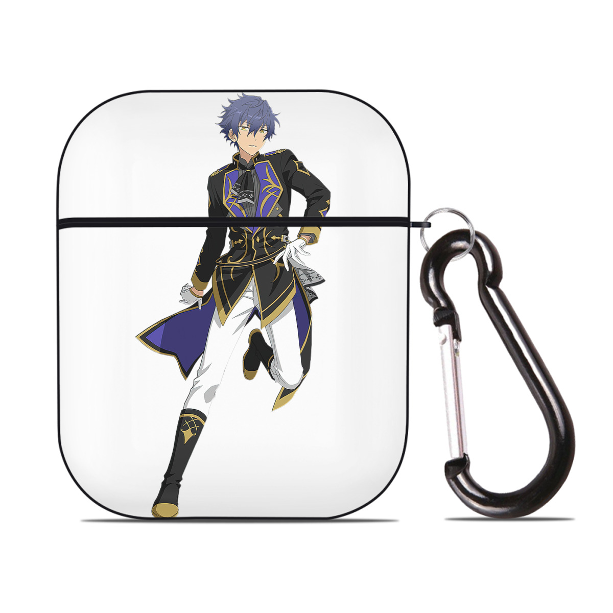 （画像用） あんさんぶるスターズ! Ensemble Stars AirPods 第2世代保護ケース ハードシェル ブラック 耐衝撃・防指紋・カラビナ付き