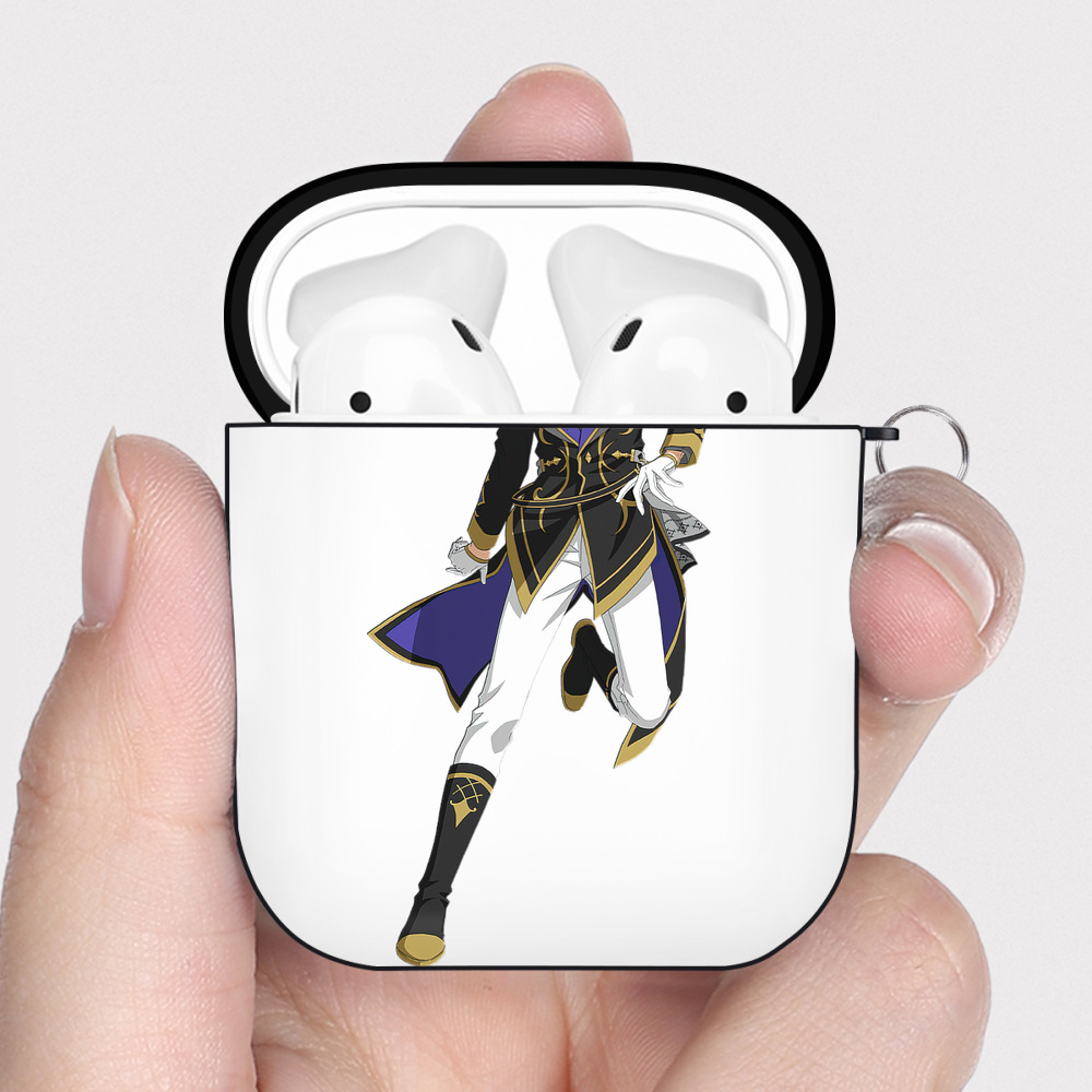 （画像用） あんさんぶるスターズ! Ensemble Stars AirPods 第2世代保護ケース ハードシェル ブラック 耐衝撃・防指紋・カラビナ付き