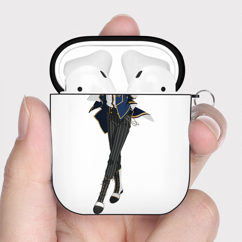 （画像用） あんさんぶるスターズ! Ensemble Stars AirPods 第2世代保護ケース ハードシェル ブラック 耐衝撃・防指紋・カラビナ付き