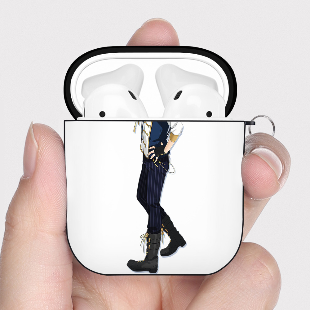 （画像用） あんさんぶるスターズ! Ensemble Stars AirPods 第2世代保護ケース ハードシェル ブラック 耐衝撃・防指紋・カラビナ付き