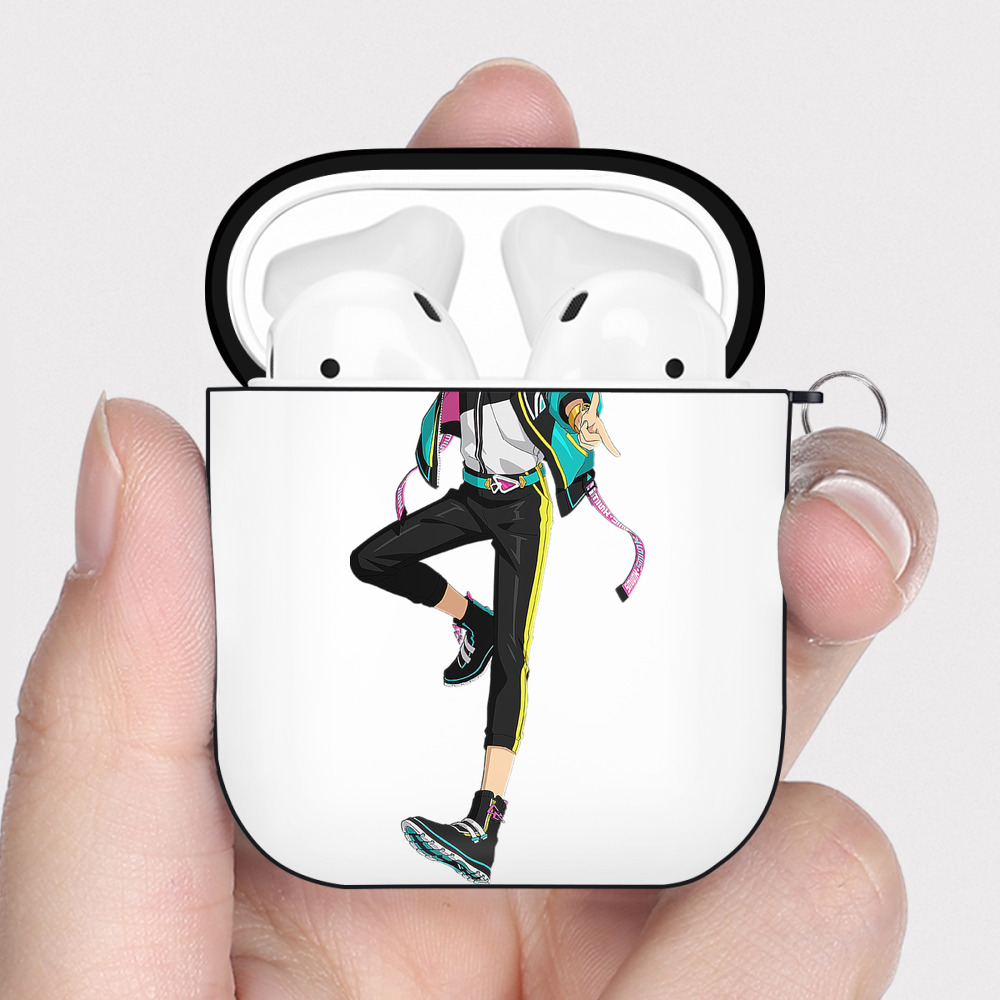 （画像用） あんさんぶるスターズ! Ensemble Stars AirPods 第2世代保護ケース ハードシェル ブラック 耐衝撃・防指紋・カラビナ付き