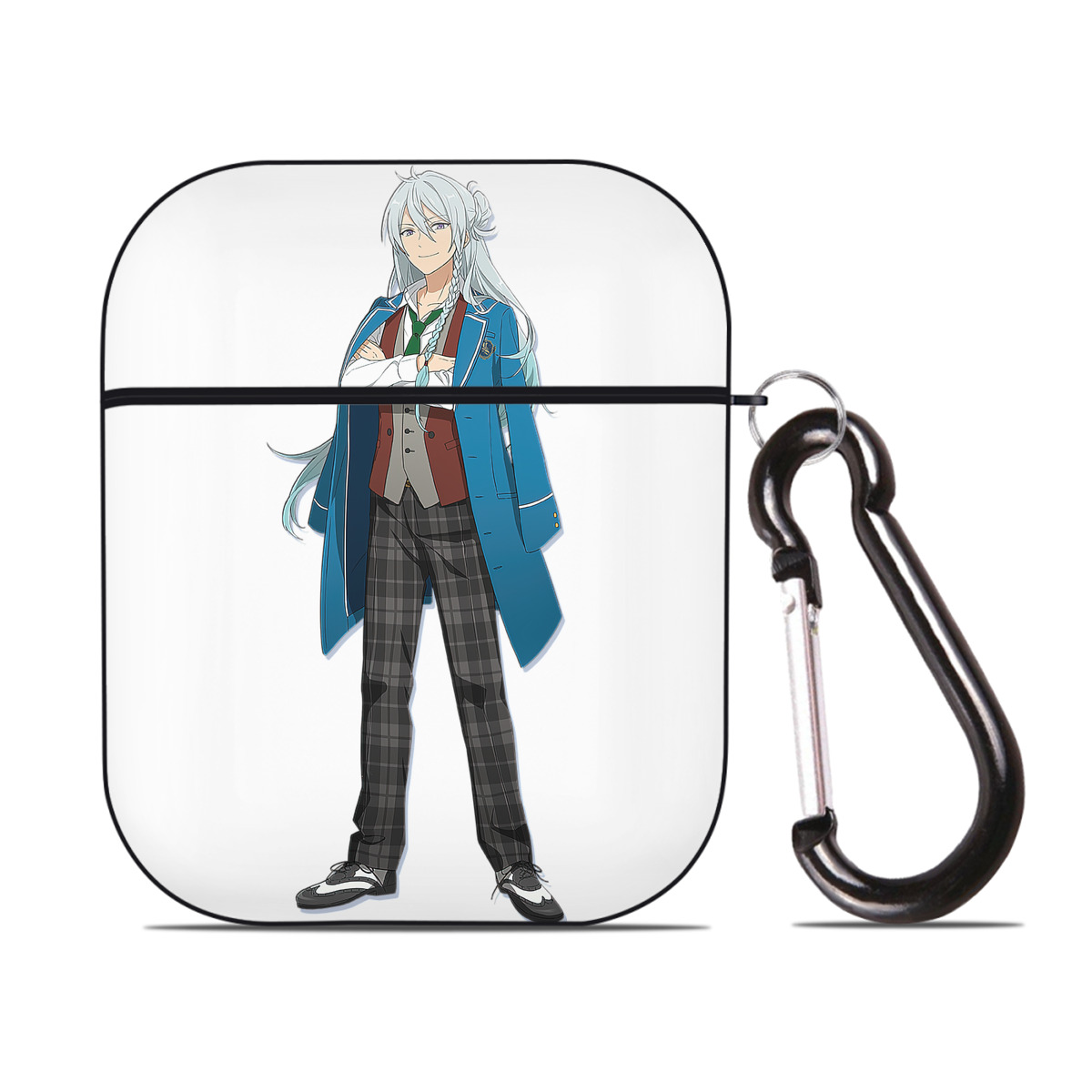 （画像用） あんさんぶるスターズ! Ensemble Stars AirPods 第2世代保護ケース ハードシェル ブラック 耐衝撃・防指紋・カラビナ付き