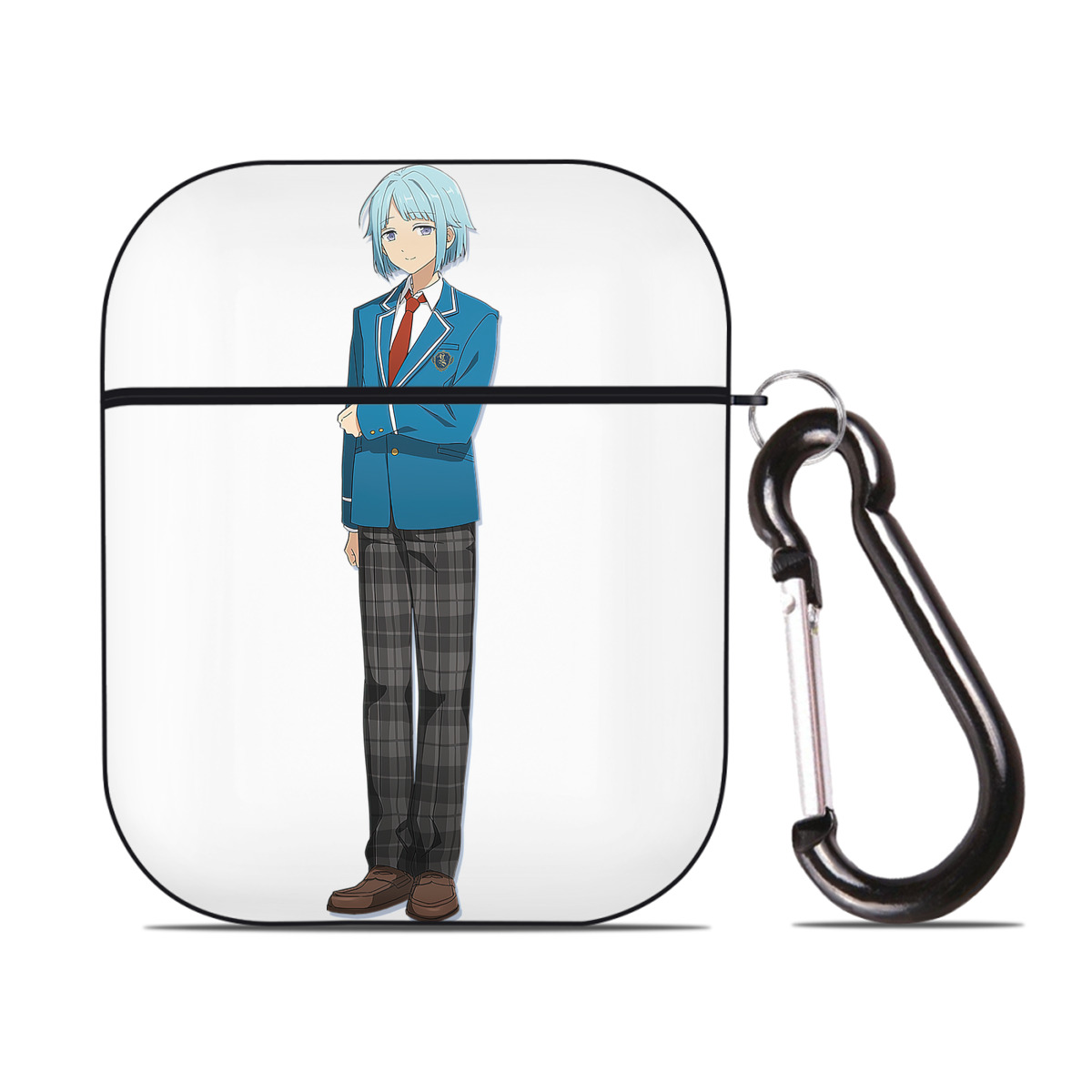 （画像用） あんさんぶるスターズ! Ensemble Stars AirPods 第2世代保護ケース ハードシェル ブラック 耐衝撃・防指紋・カラビナ付き