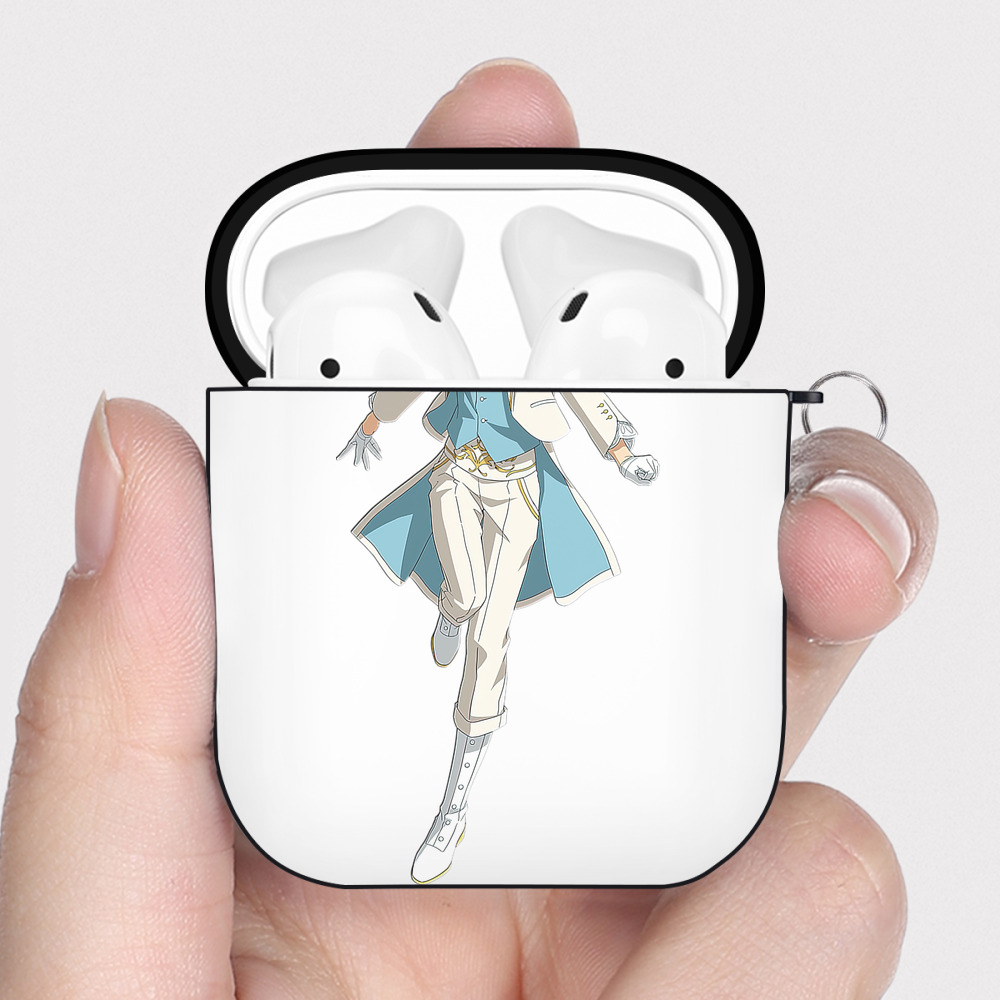 （画像用） あんさんぶるスターズ! Ensemble Stars AirPods 第2世代保護ケース ハードシェル ブラック 耐衝撃・防指紋・カラビナ付き