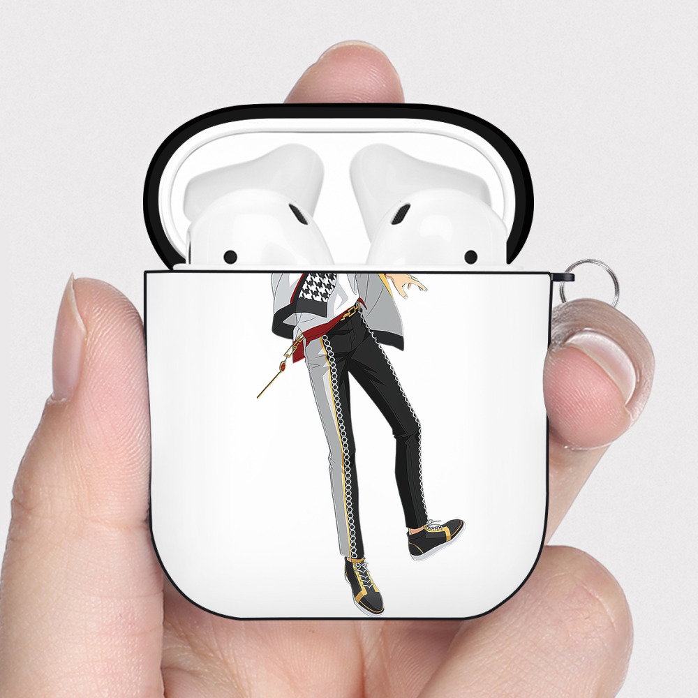 （画像用） あんさんぶるスターズ! Ensemble Stars AirPods 第2世代保護ケース ハードシェル ブラック 耐衝撃・防指紋・カラビナ付き