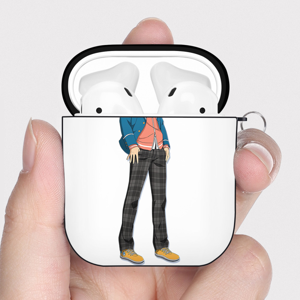 （画像用） あんさんぶるスターズ! Ensemble Stars AirPods 第2世代保護ケース ハードシェル ブラック 耐衝撃・防指紋・カラビナ付き