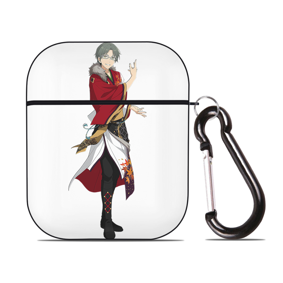 （画像用） あんさんぶるスターズ! Ensemble Stars AirPods 第2世代保護ケース ハードシェル ブラック 耐衝撃・防指紋・カラビナ付き