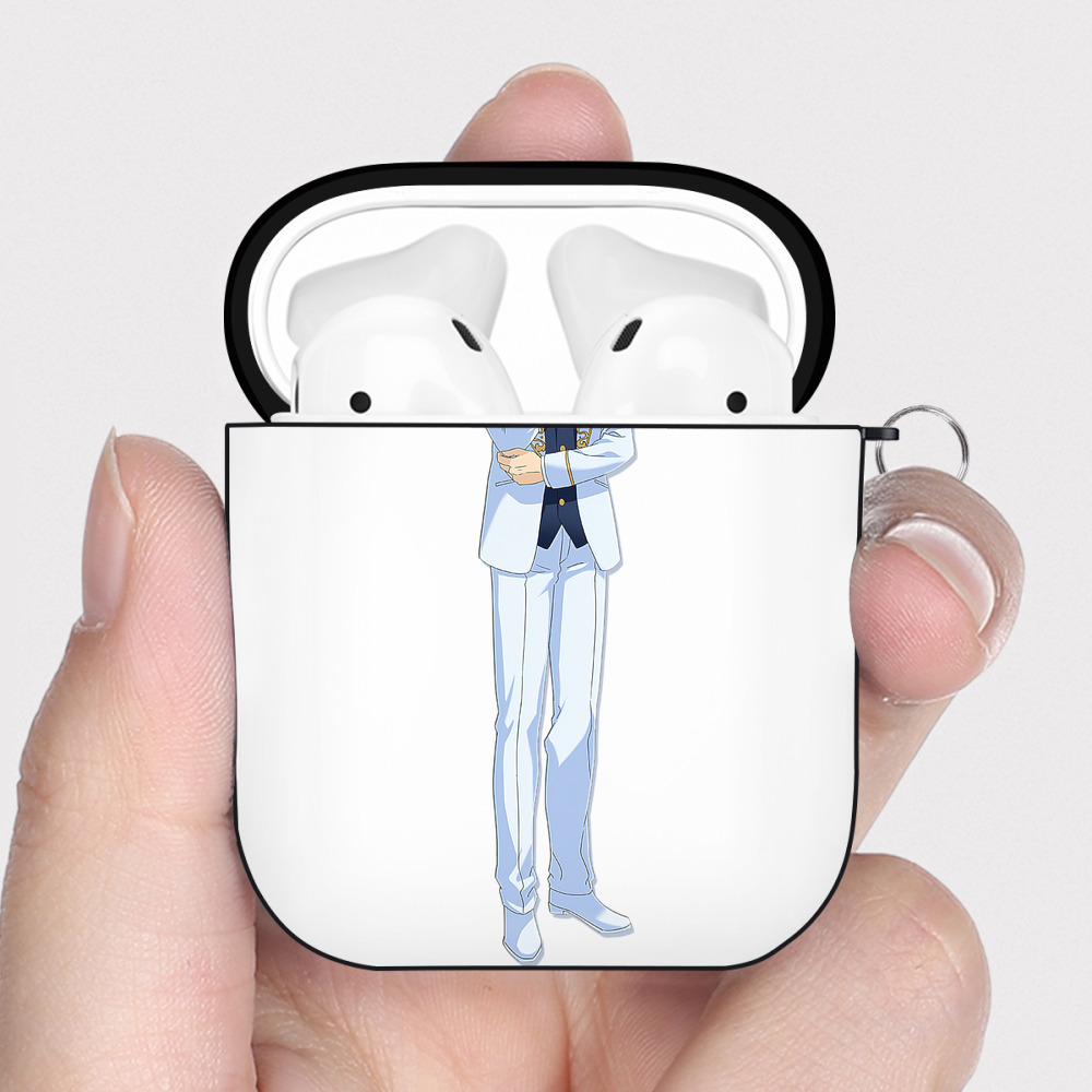 （画像用） あんさんぶるスターズ! Ensemble Stars AirPods 第2世代保護ケース ハードシェル ブラック 耐衝撃・防指紋・カラビナ付き