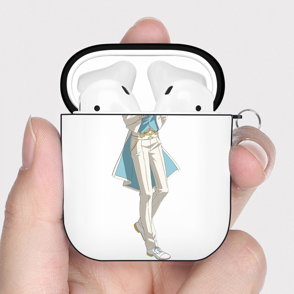 （画像用） あんさんぶるスターズ! Ensemble Stars AirPods 第2世代保護ケース ハードシェル ブラック 耐衝撃・防指紋・カラビナ付き