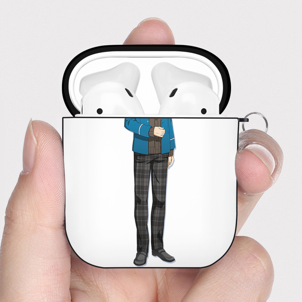 （画像用） あんさんぶるスターズ! Ensemble Stars AirPods 第2世代保護ケース ハードシェル ブラック 耐衝撃・防指紋・カラビナ付き