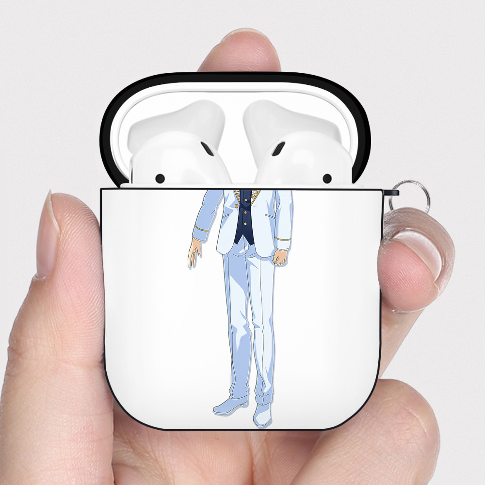 （画像用） あんさんぶるスターズ! Ensemble Stars AirPods 第2世代保護ケース ハードシェル ブラック 耐衝撃・防指紋・カラビナ付き