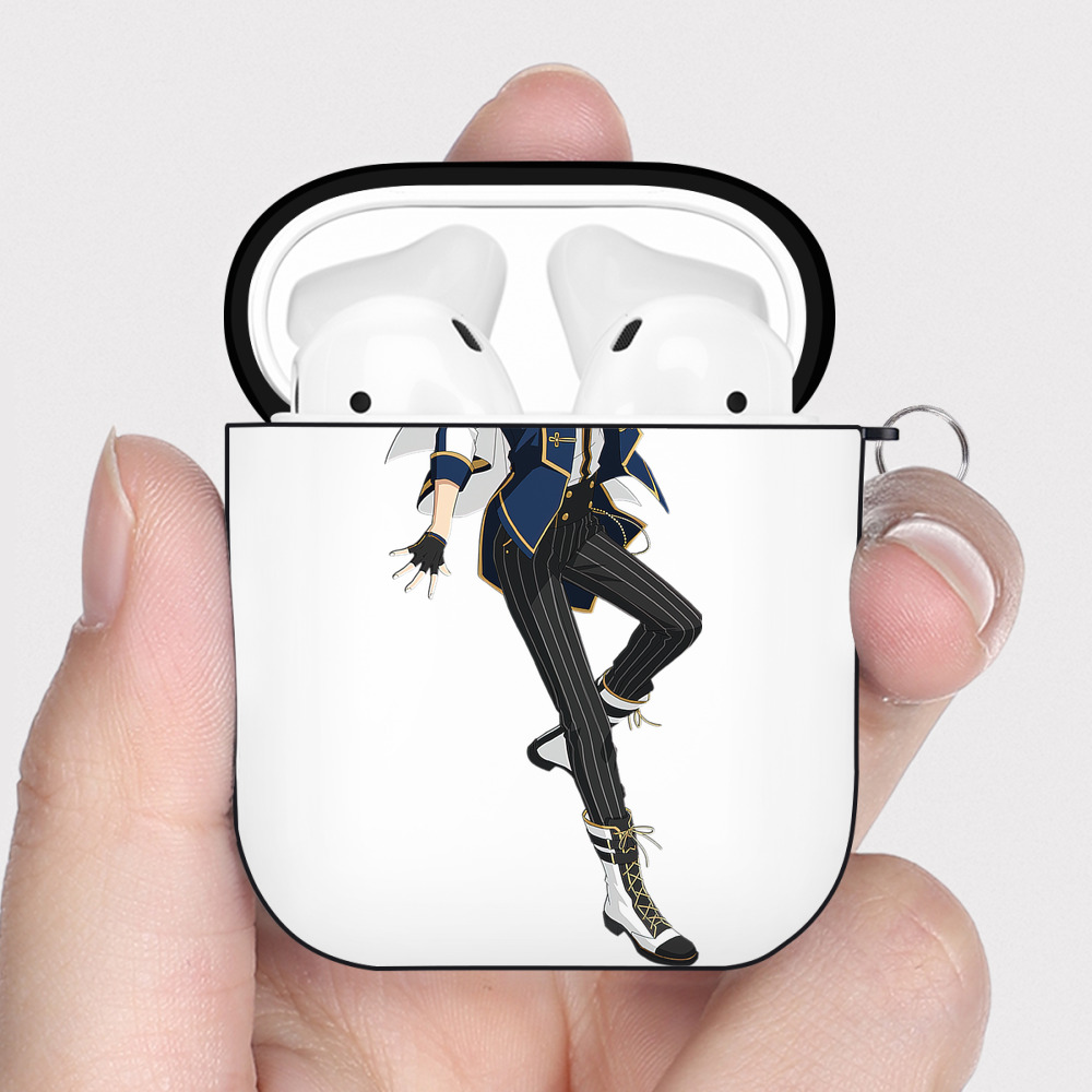 （画像用） あんさんぶるスターズ! Ensemble Stars AirPods 第2世代保護ケース ハードシェル ブラック 耐衝撃・防指紋・カラビナ付き