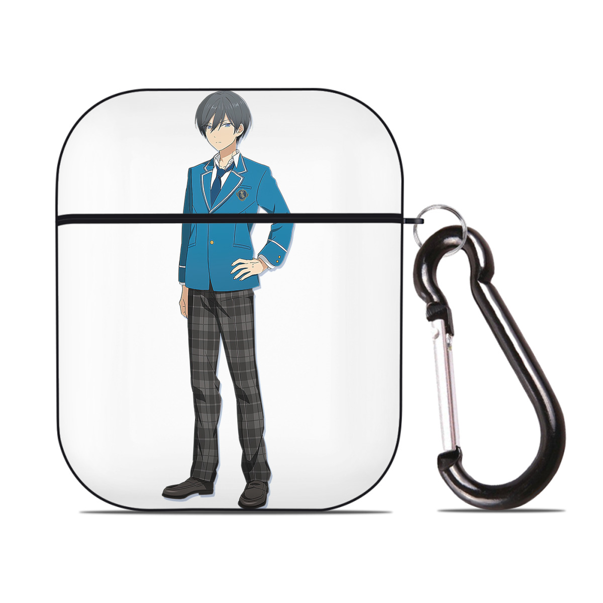 （画像用） あんさんぶるスターズ! Ensemble Stars AirPods 第2世代保護ケース ハードシェル ブラック 耐衝撃・防指紋・カラビナ付き