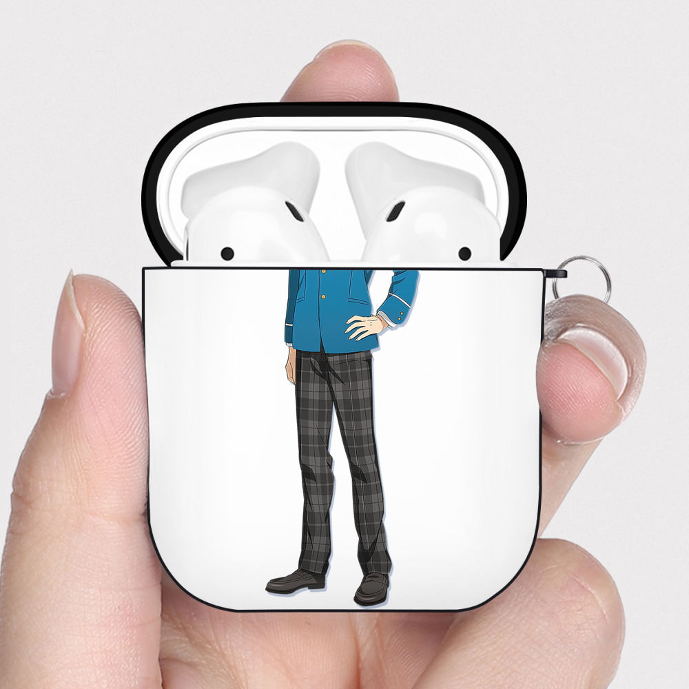（画像用） あんさんぶるスターズ! Ensemble Stars AirPods 第2世代保護ケース ハードシェル ブラック 耐衝撃・防指紋・カラビナ付き