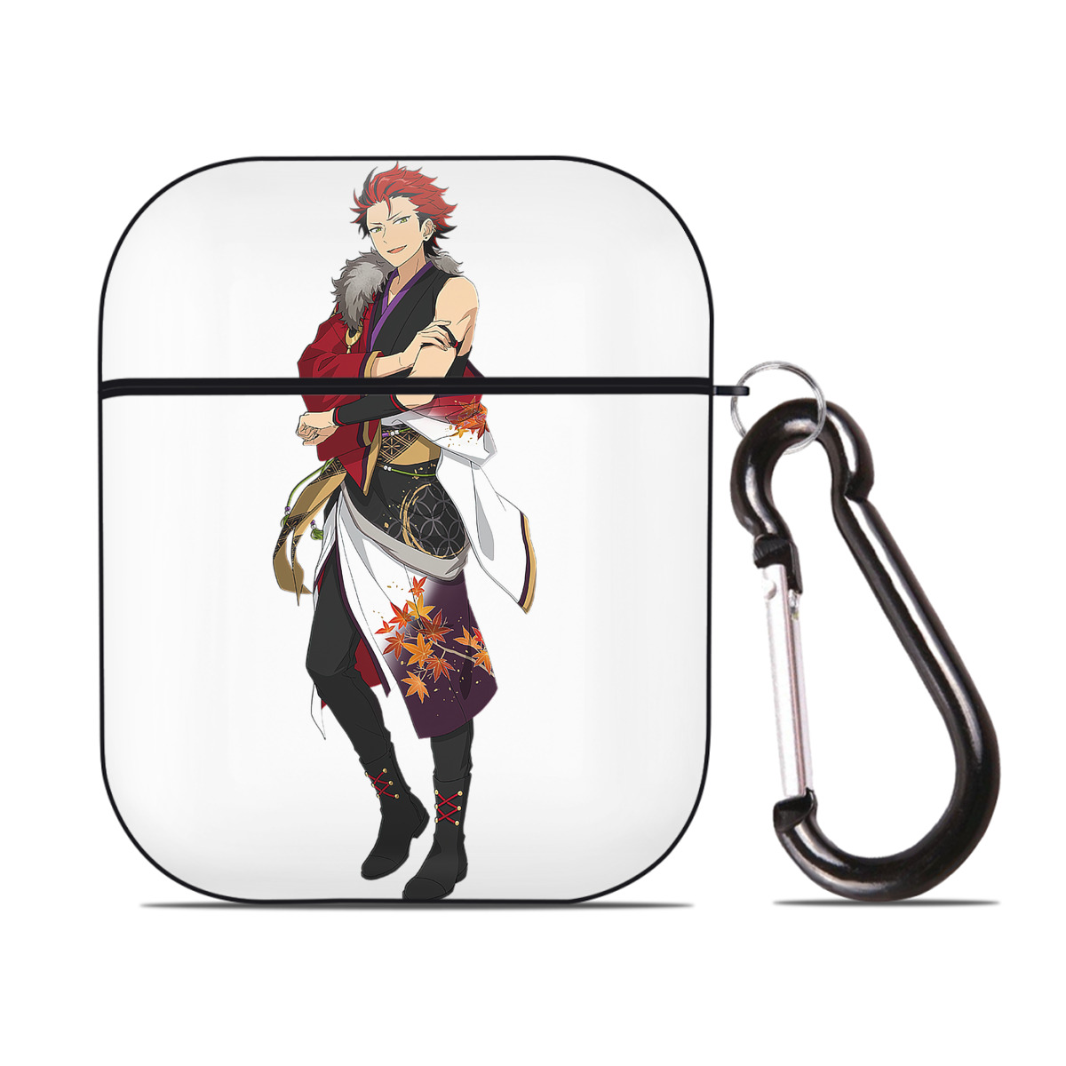 （画像用） あんさんぶるスターズ! Ensemble Stars AirPods 第2世代保護ケース ハードシェル ブラック 耐衝撃・防指紋・カラビナ付き