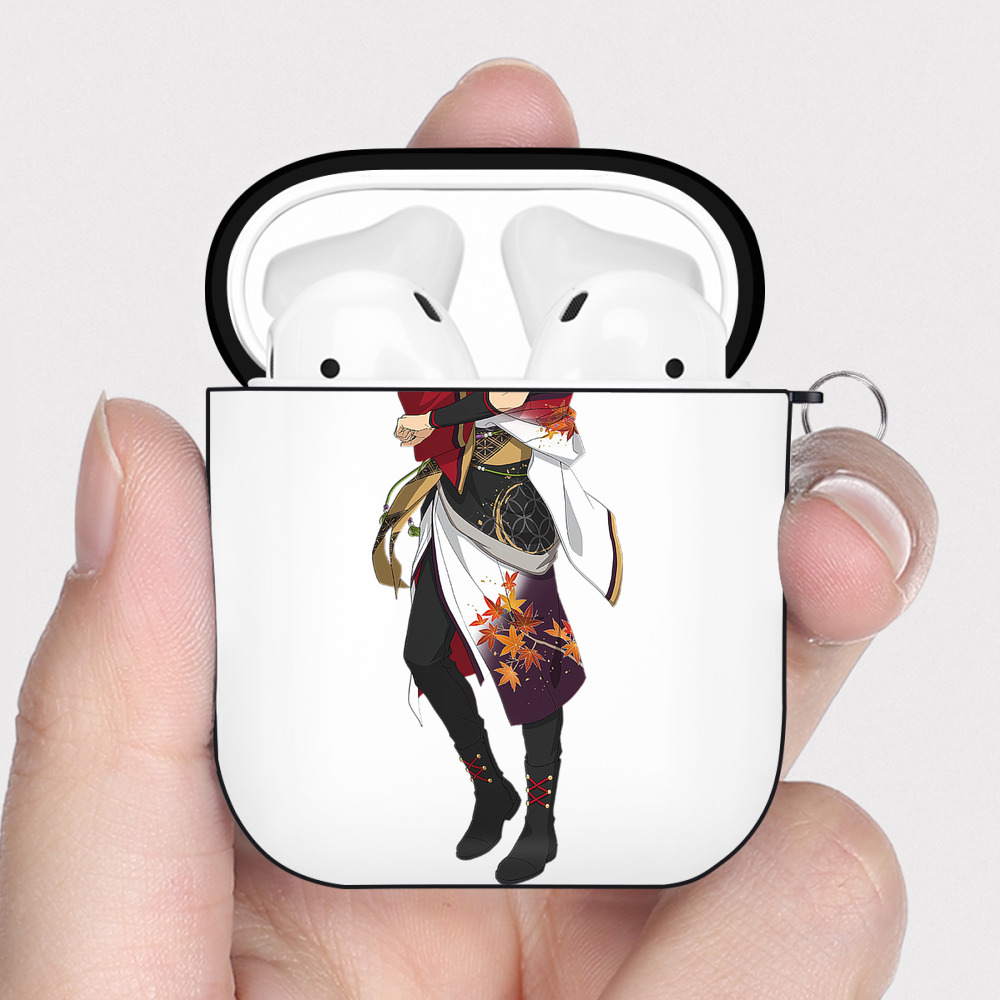 （画像用） あんさんぶるスターズ! Ensemble Stars AirPods 第2世代保護ケース ハードシェル ブラック 耐衝撃・防指紋・カラビナ付き