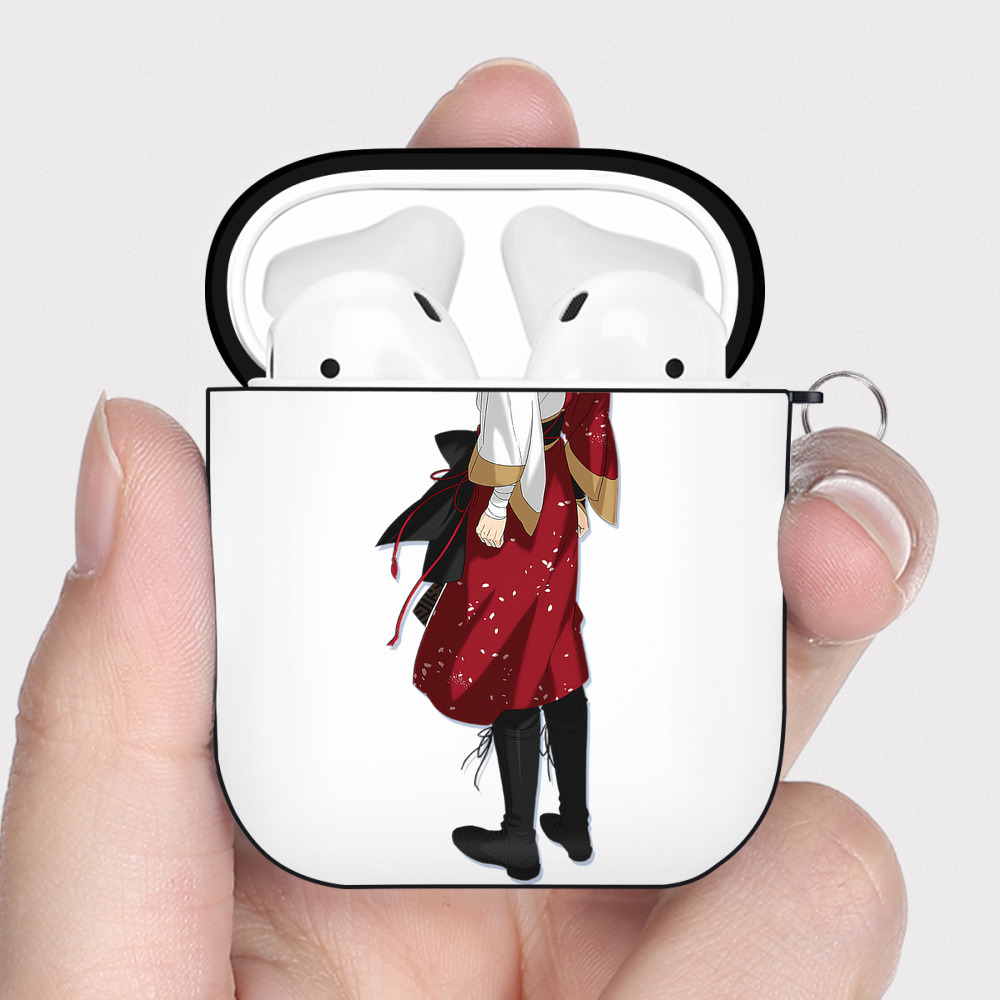 （画像用） あんさんぶるスターズ! Ensemble Stars AirPods 第2世代保護ケース ハードシェル ブラック 耐衝撃・防指紋・カラビナ付き