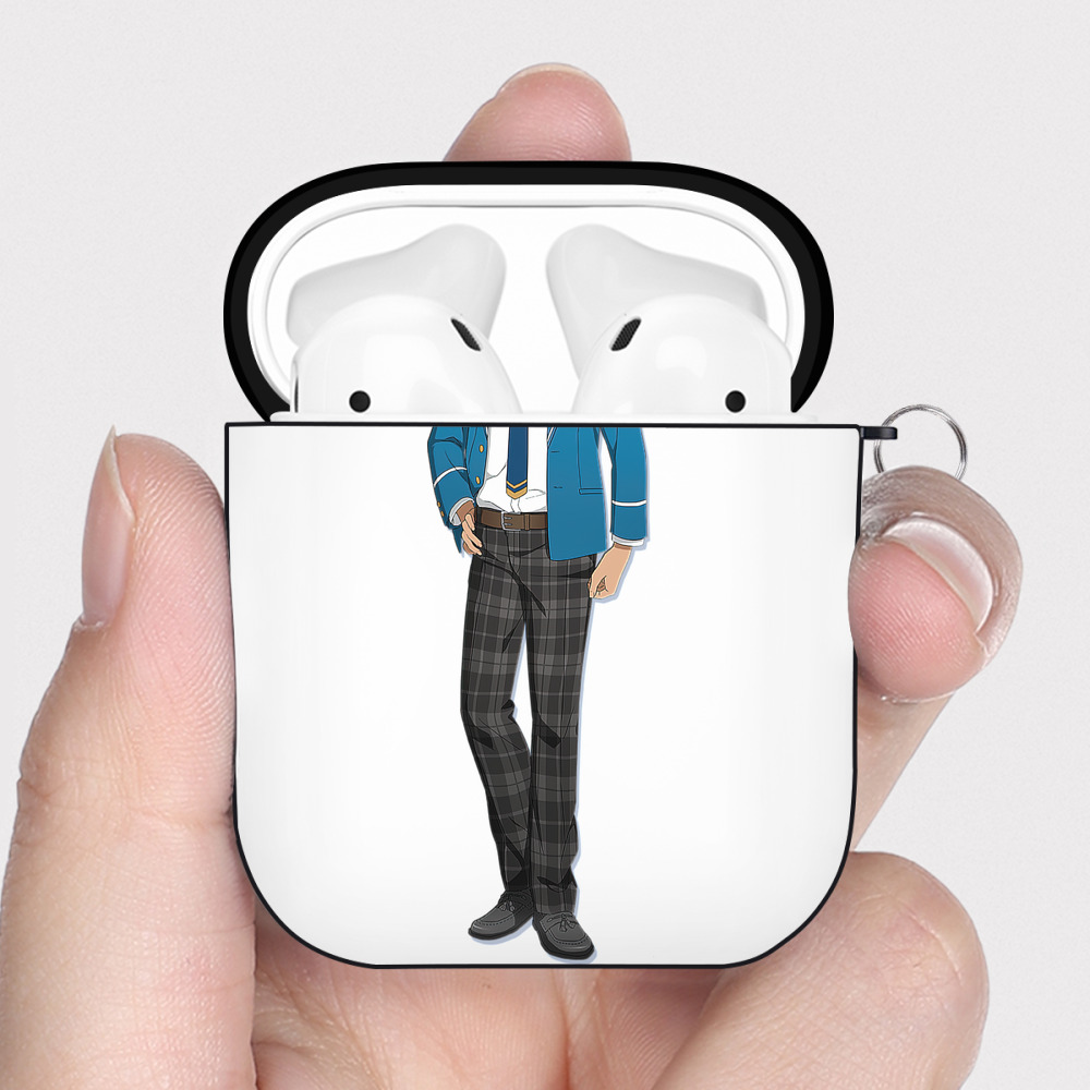 （画像用） あんさんぶるスターズ! Ensemble Stars AirPods 第2世代保護ケース ハードシェル ブラック 耐衝撃・防指紋・カラビナ付き