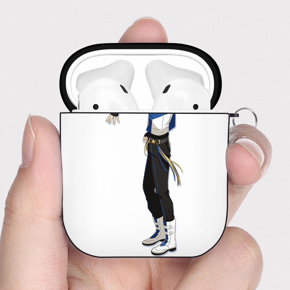 （画像用） あんさんぶるスターズ! Ensemble Stars AirPods 第2世代保護ケース ハードシェル ブラック 耐衝撃・防指紋・カラビナ付き