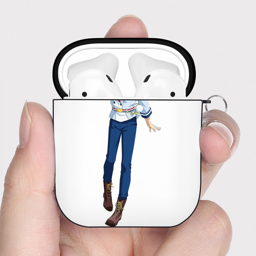（画像用） あんさんぶるスターズ! Ensemble Stars AirPods 第2世代保護ケース ハードシェル ブラック 耐衝撃・防指紋・カラビナ付き
