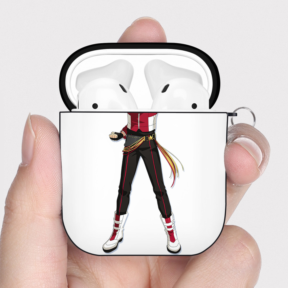 （画像用） あんさんぶるスターズ! Ensemble Stars AirPods 第2世代保護ケース ハードシェル ブラック 耐衝撃・防指紋・カラビナ付き