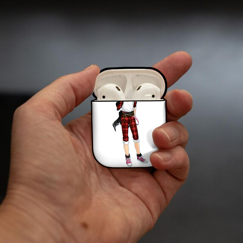 あんさんぶるスターズ! Ensemble Stars AirPods 第2世代保護ケース ハードシェル ブラック 耐衝撃・防指紋・カラビナ付き